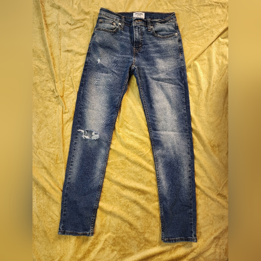 Men's Blue Distressed Jeans